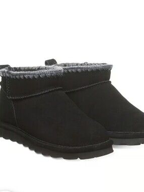 BEARPAW Women's Shorty Crochet Water Resistant Rain Boots size 10